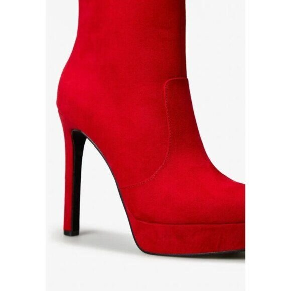 NIB Faux Suede Platform Stilleto Booties - Picture 5 of 7